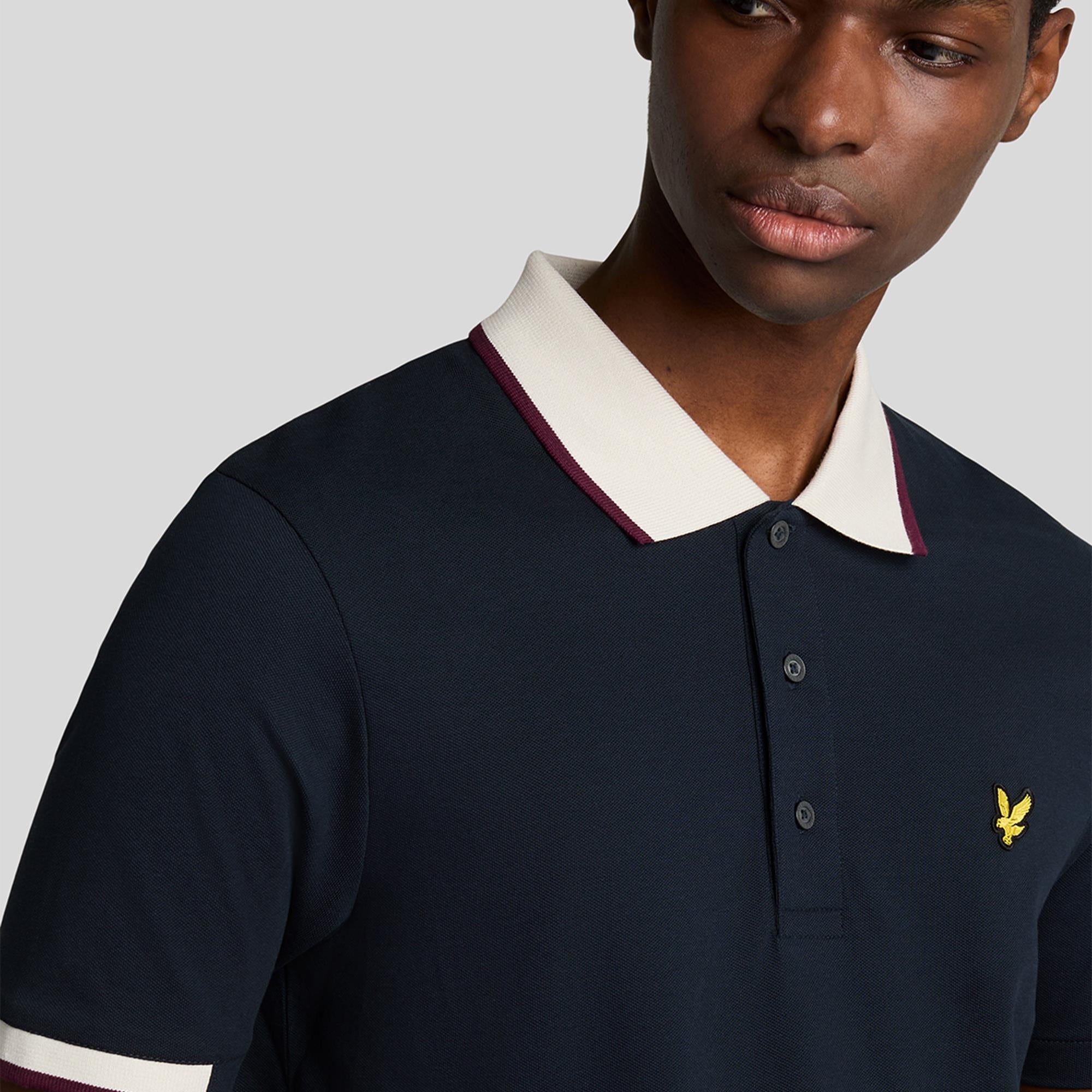 Lyle & Scott Half Tipped Mens Polo Shirt Dark Navy